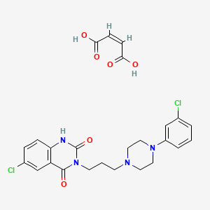 6-Chloro-3-(3-(4-(3-chlorophenyl)piperazin-1-yl)propyl)quinazoline-2,4(1H,3H)-dione maleate