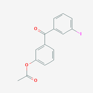 molecular formula C15H11IO3 B1292264 3-乙酰氧基-3'-碘基苯甲酮 CAS No. 890099-65-7