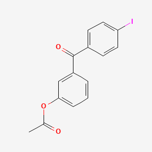 molecular formula C15H11IO3 B1292265 3-乙酰氧基-4'-碘二苯甲酮 CAS No. 890099-67-9