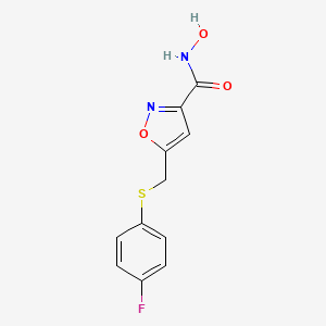 3-Isoxazolecarboxamide, 5-[[(4-fluorophenyl)thio]methyl]-N-hydroxy-