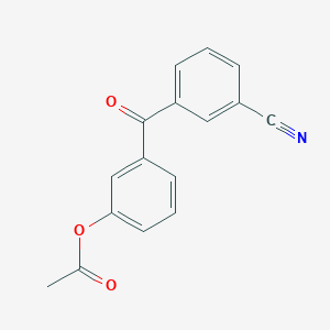 molecular formula C16H11NO3 B1292266 3-Acetoxy-3'-cyanobenzophenone CAS No. 890099-69-1