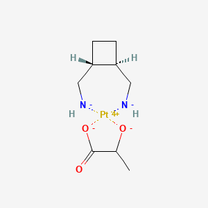 2-(Aminomethyl)cyclobutyl]methanamine 2-hydroxypropanoic acid platinum