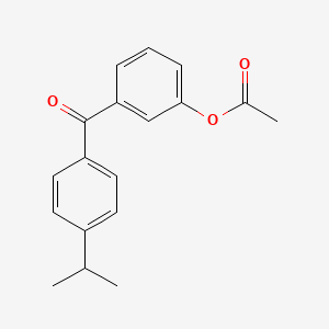 molecular formula C18H18O3 B1292270 3-乙酰氧基-4'-异丙基二苯甲酮 CAS No. 890099-82-8