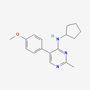 N-cyclopentyl-5-(4-methoxyphenyl)-2-methylpyrimidin-4-amine