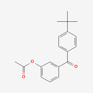molecular formula C19H20O3 B1292272 3-Acetoxy-4'-T-butylbenzophenone CAS No. 890099-86-2