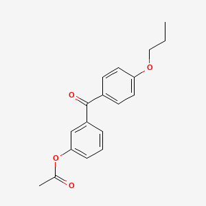 molecular formula C18H18O4 B1292278 3-Acetoxy-4'-propoxybenzophenone CAS No. 890100-02-4