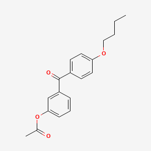molecular formula C19H20O4 B1292279 3-乙酰氧基-4'-丁氧基二苯甲酮 CAS No. 890100-04-6