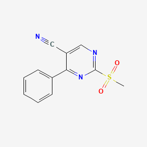 2-(Methanesulfonyl)-4-phenylpyrimidine-5-carbonitrile