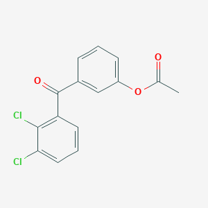 molecular formula C15H10Cl2O3 B1292281 3-Acetoxy-2',3'-dichlorobenzophenone CAS No. 890100-24-0