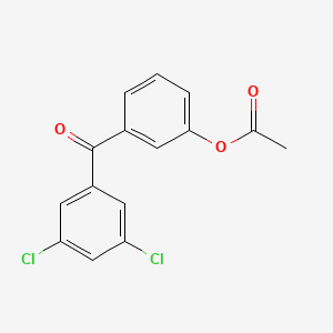 molecular formula C15H10Cl2O3 B1292282 3-Acetoxy-3',5'-dichlorobenzophenone CAS No. 890100-34-2