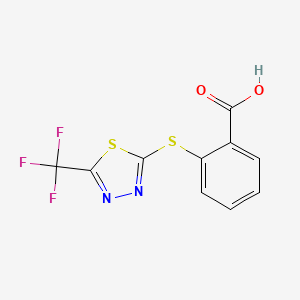 2-{[5-(Trifluoromethyl)-1,3,4-thiadiazol-2-yl]sulfanyl}benzoic acid