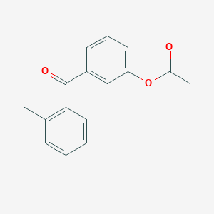 molecular formula C17H16O3 B1292284 3-乙酰氧基-2',4'-二甲基二苯甲酮 CAS No. 890099-08-8