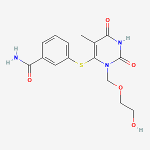 6-((3-Carbamoylphenyl)thio)-1-((2-hydroxyethoxy)methyl)thymine