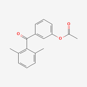 molecular formula C17H16O3 B1292286 3-Acetoxy-2',6'-dimethylbenzophenone CAS No. 890099-14-6