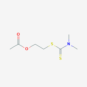 molecular formula C7H13NO2S2 B12922869 2-((Dimethylcarbamothioyl)thio)ethyl acetate 