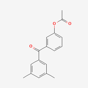 molecular formula C17H16O3 B1292288 3-Acetoxy-3',5'-dimethylbenzophenone CAS No. 890099-20-4