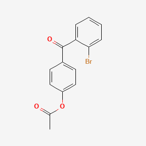 molecular formula C15H11BrO3 B1292290 4-Acetoxy-2'-bromobenzophenone CAS No. 890099-44-2
