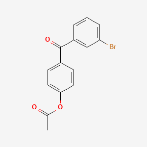molecular formula C15H11BrO3 B1292291 4-Acetoxy-3'-bromobenzophenone CAS No. 890099-46-4