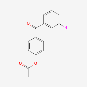 molecular formula C15H11IO3 B1292293 4-Acetoxy-3'-iodobenzophenone CAS No. 890099-50-0