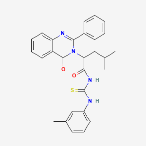 1-(4-Methyl-2-(4-oxo-2-phenyl-3,4-dihydro-3-quinazolinyl)valeryl)-3-(m-tolyl)-2-thiourea