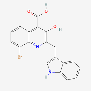 8-Bromo-3-hydroxy-2-[(1H-indol-3-yl)methyl]quinoline-4-carboxylic acid