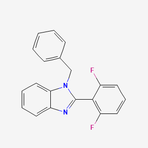 1H-Benzimidazole, 2-(2,6-difluorophenyl)-1-(phenylmethyl)-