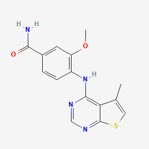 3-Methoxy-4-((5-methylthieno[2,3-d]pyrimidin-4-yl)amino)benzamide