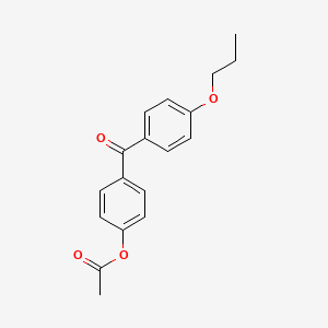 molecular formula C18H18O4 B1292308 4-Acetoxy-4'-propoxybenzophenone CAS No. 890099-85-1