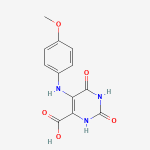 5-[(4-Methoxyphenyl)amino]-2,6-dioxo-1,2,3,6-tetrahydropyrimidine-4-carboxylic acid