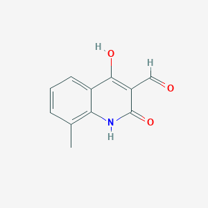 4-Hydroxy-8-methyl-2-oxo-1,2-dihydroquinoline-3-carbaldehyde