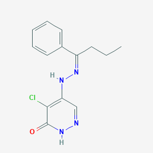 4-Chloro-5-(2-(1-phenylbutylidene)hydrazinyl)pyridazin-3(2H)-one