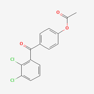 molecular formula C15H10Cl2O3 B1292312 4-Acetoxy-2',3'-dichlorobenzophenone CAS No. 890100-07-9