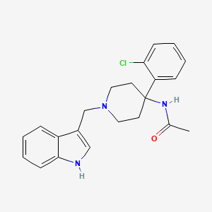 N-{4-(2-Chlorophenyl)-1-[(1H-indol-3-yl)methyl]piperidin-4-yl}acetamide