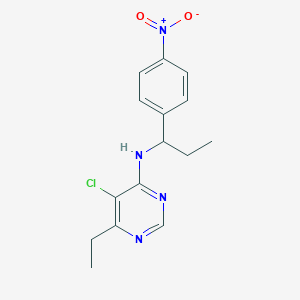 5-chloro-6-ethyl-N-[1-(4-nitrophenyl)propyl]pyrimidin-4-amine