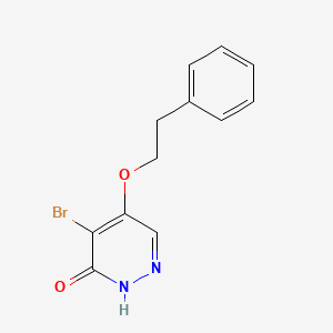 5-bromo-4-(2-phenylethoxy)-1H-pyridazin-6-one