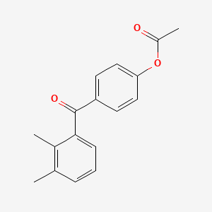 molecular formula C17H16O3 B1292316 4-Acetoxy-2',3'-dimethylbenzophenone CAS No. 890100-29-5