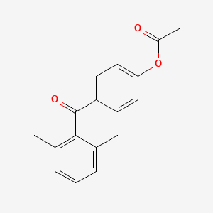 molecular formula C17H16O3 B1292318 4-Acetoxy-2',6'-dimethylbenzophenone CAS No. 890100-33-1