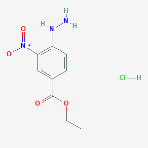 molecular formula C9H12ClN3O4 B12923213 Ethyl 4-hydrazinyl-3-nitrobenzoate hydrochloride 