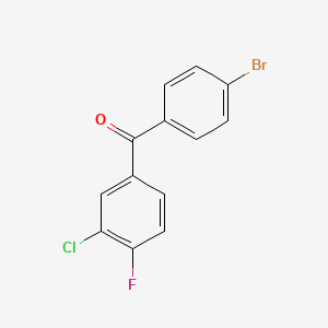 molecular formula C13H7BrClFO B1292323 4-Bromo-3'-chloro-4'-fluorobenzophenone CAS No. 951890-13-4