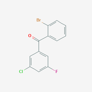 molecular formula C13H7BrClFO B1292324 2-溴-3'-氯-5'-氟二苯甲酮 CAS No. 951890-40-7