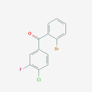 molecular formula C13H7BrClFO B1292325 2-Bromo-4'-chloro-3'-fluorobenzophenone CAS No. 951890-58-7