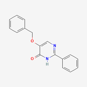 molecular formula C17H14N2O2 B12923283 5-(Benzyloxy)-2-phenylpyrimidin-4(3h)-one CAS No. 13922-55-9