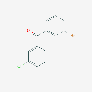 molecular formula C14H10BrClO B1292329 3-溴-3'-氯-4'-甲基二苯甲酮 CAS No. 951890-88-3