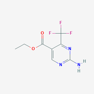 molecular formula C8H8F3N3O2 B129233 2-氨基-4-(三氟甲基)嘧啶-5-羧酸乙酯 CAS No. 149771-09-5