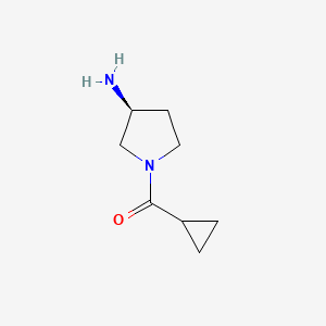 molecular formula C8H14N2O B12923301 (S)-(3-aminopyrrolidin-1-yl)(cyclopropyl)methanone 