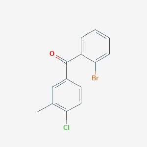 molecular formula C14H10BrClO B1292331 2-Bromo-4'-chloro-3'-methylbenzophenone CAS No. 951891-12-6