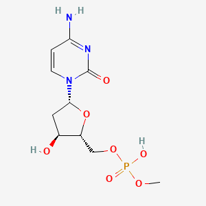 molecular formula C10H16N3O7P B12923359 2'-Deoxycytidine 5'-(methyl hydrogen phosphate) CAS No. 14522-24-8