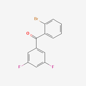 molecular formula C13H7BrF2O B1292337 2-溴-3',5'-二氟二苯甲酮 CAS No. 951891-77-3