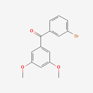 molecular formula C15H13BrO3 B1292338 3-Bromo-3',5'-dimethoxybenzophenone CAS No. 951892-07-2