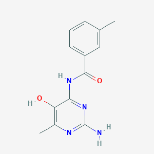 molecular formula C13H14N4O2 B12923447 N-(2-Amino-5-hydroxy-6-methylpyrimidin-4-yl)-3-methylbenzamide CAS No. 61581-41-7